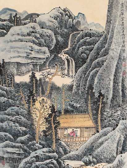 宋玉麟 1994年 嵩山草堂 立轴
